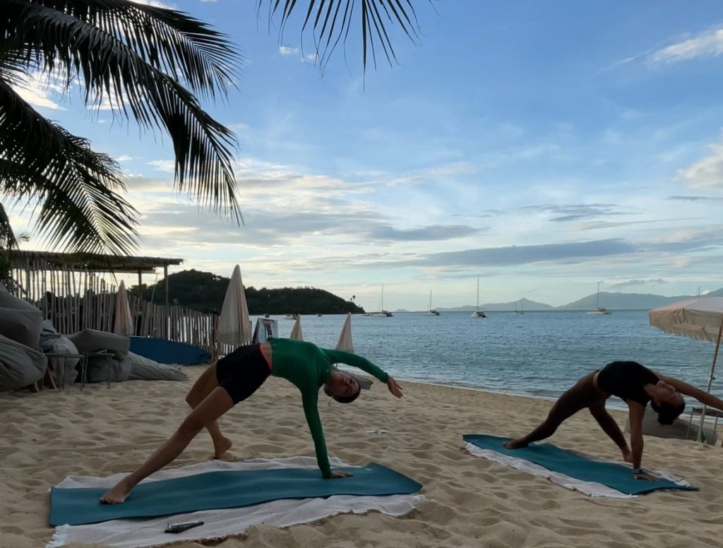 Beach yoga koh samui thailand
