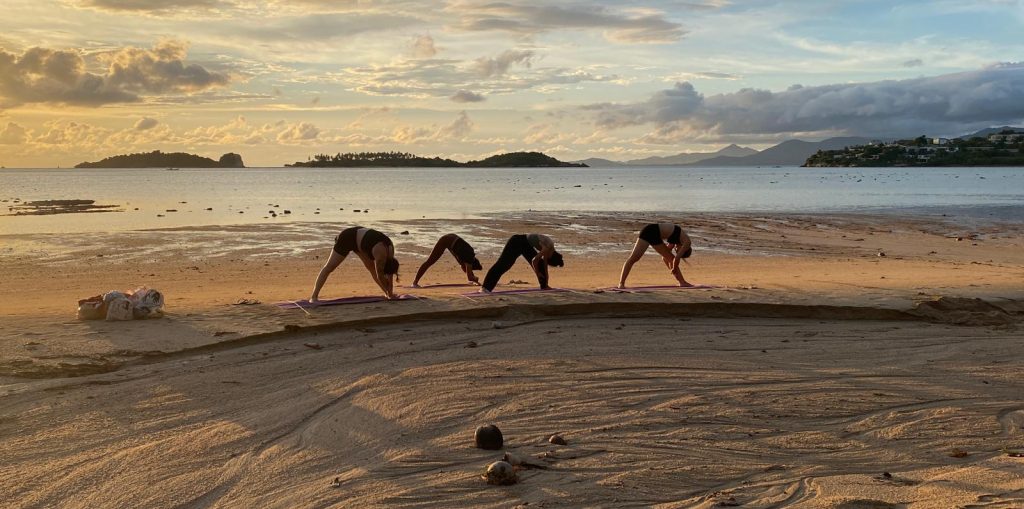 beach yoga class koh samui thailand