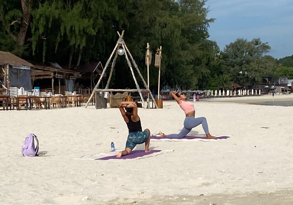 Private beach yoga class Koh Samui